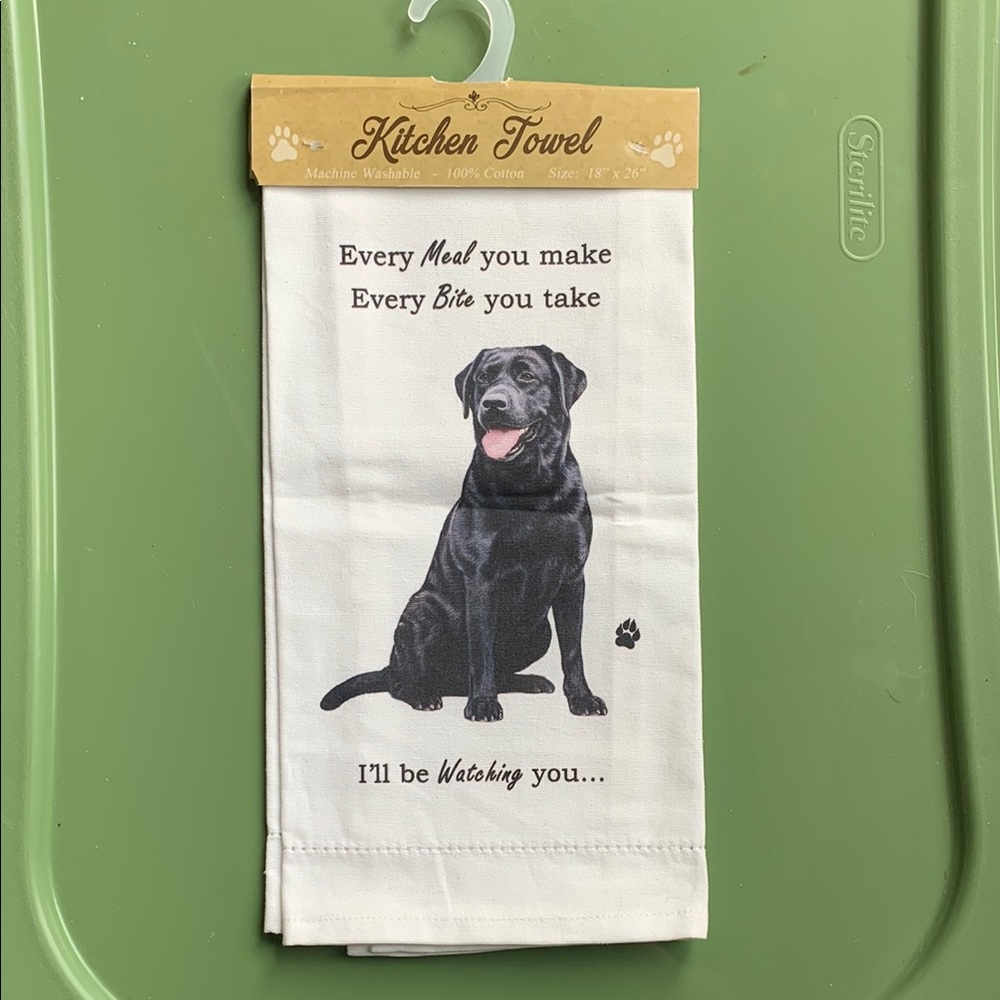 Black Dog Kitchen Towel